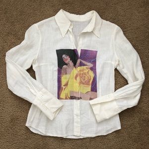 Zara Linen top size Small